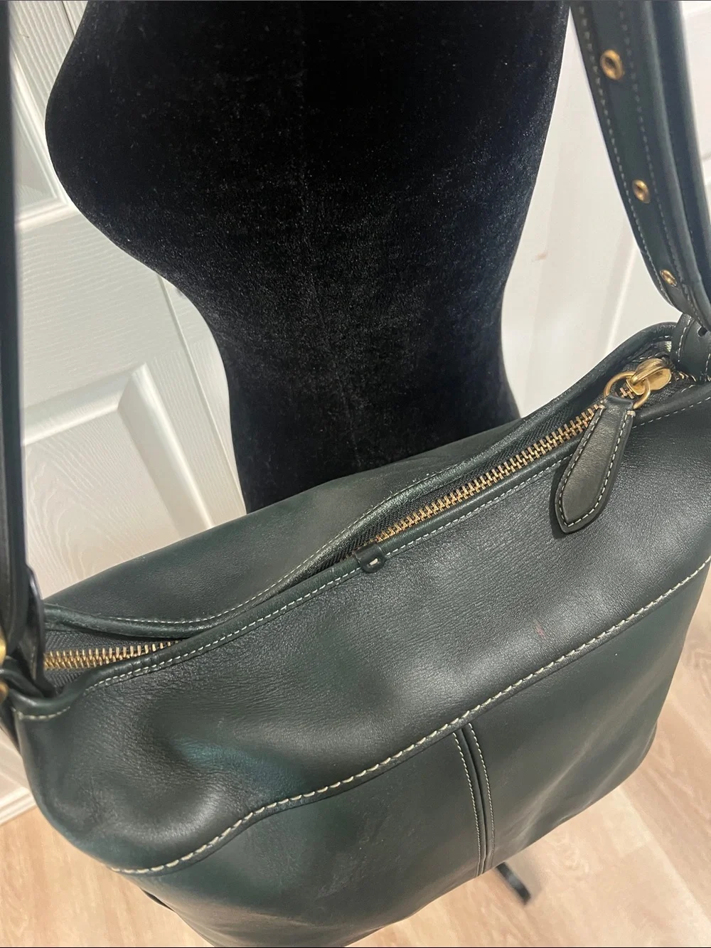 COACH Andie Forest Green Glovetanned Leather Tote - Picture 8 of 14
